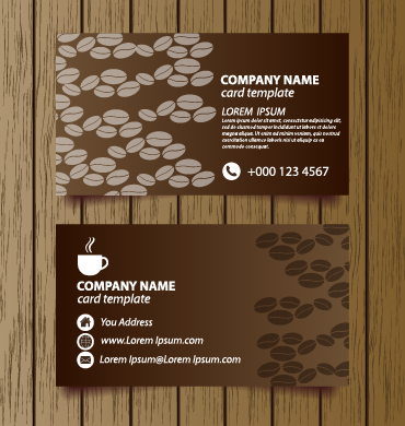 Creative coffee house business cards vector graphic 03