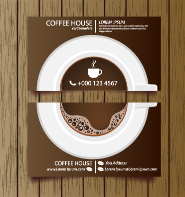 Creative coffee house business cards vector graphic 05