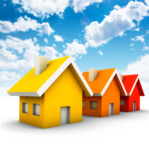 Creative houses concept elements vector 01