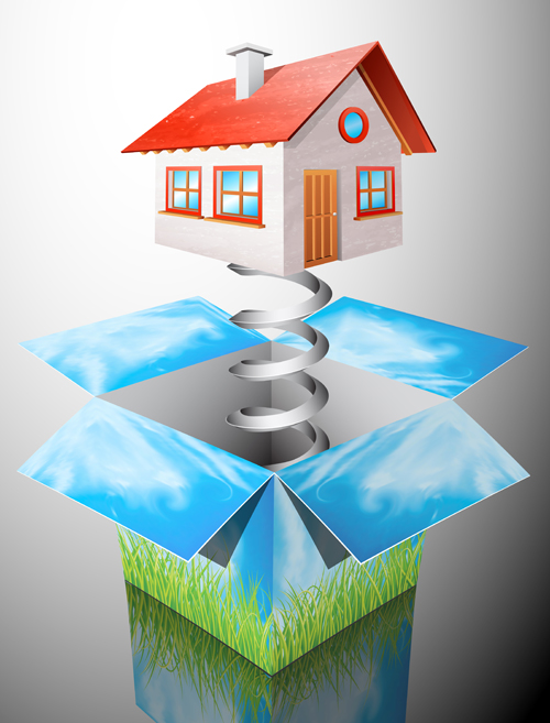 Creative houses concept elements vector 03