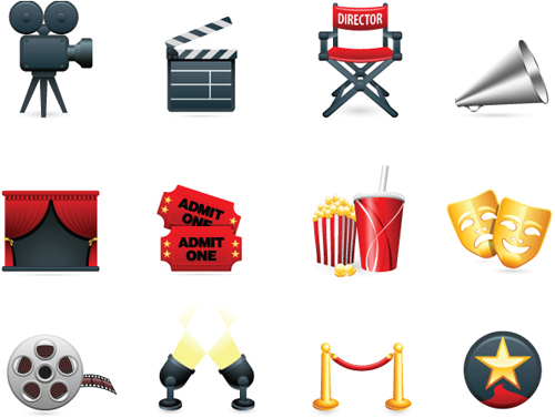 Different Film and movie mix vector 01