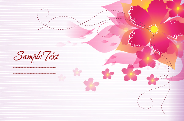 Flower illustrations vector background 10
