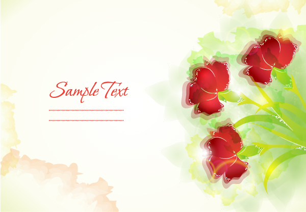 Flower illustrations vector background 12