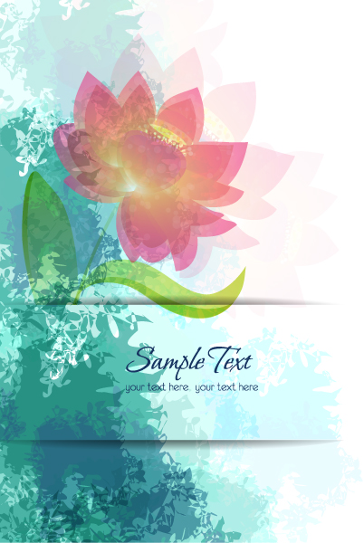 Flower illustrations vector background 17