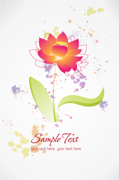 Flower illustrations vector background 18