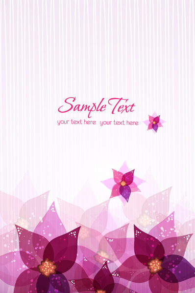 Flower illustrations vector background 20