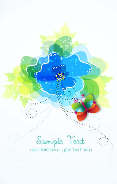 Flower illustrations vector background 21