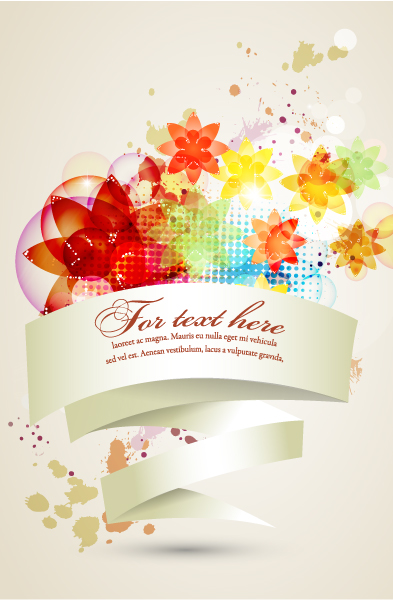 Flower illustrations vector background 22
