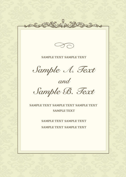 Retro decor Frames design vector 03