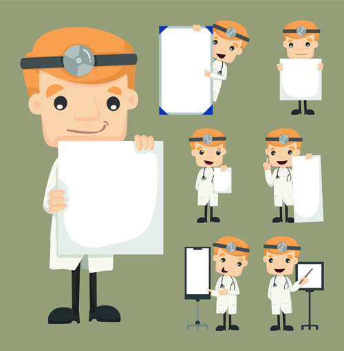 doctor character vectors graphics 05 Funny doctor character vectors graphics 05