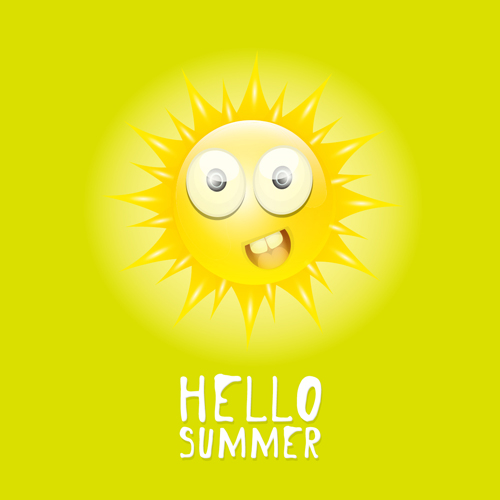 sun summer funny cartoon background 