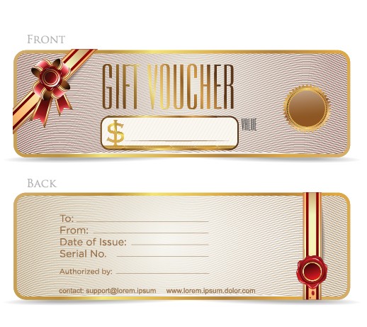 golden Gift voucher frame 