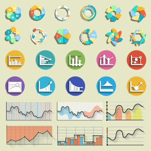 Infographic with diagrams elements design illustration vector 01