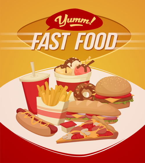 International Cuisine publicize template vector 02
