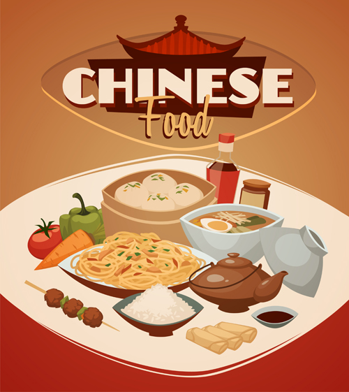 International Cuisine publicize template vector 03