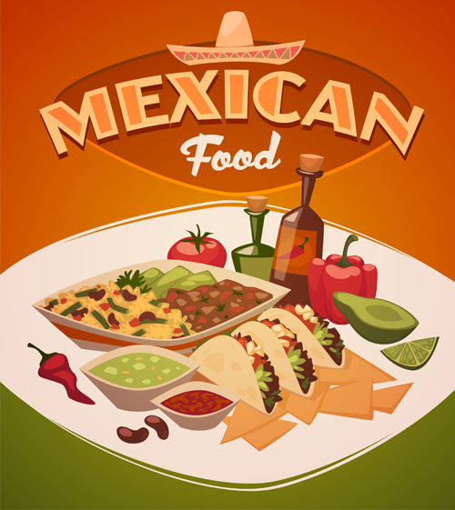 International Cuisine publicize template vector 04