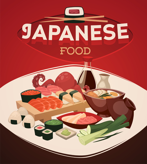 International Cuisine publicize template vector 05