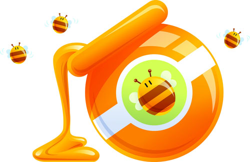 Jar with honey vector graphics 02