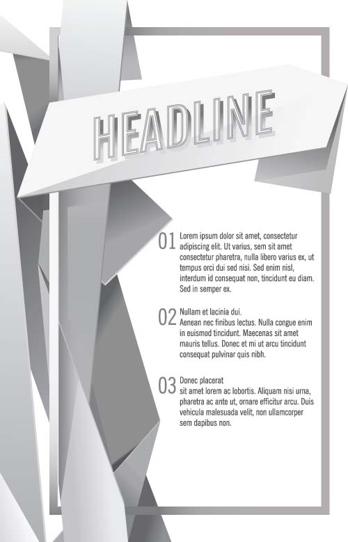 Leaflets brochures with posters template vector 01