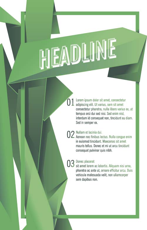 Leaflets brochures with posters template vector 02