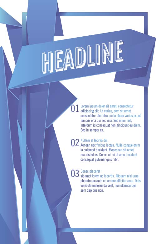 Leaflets brochures with posters template vector 03