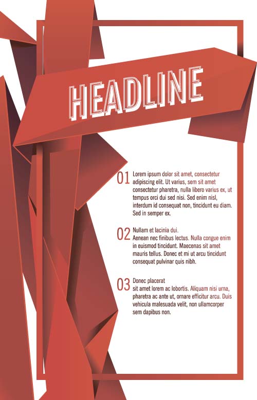 Leaflets brochures with posters template vector 04