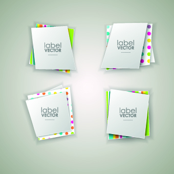 Creative origami banner vector graphics 05