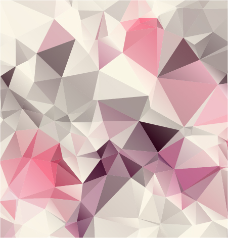 Pink geometric shapes background vector graphics