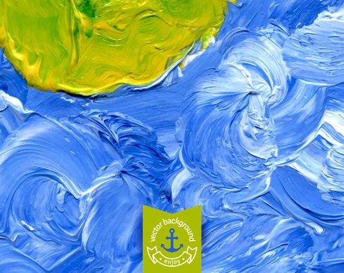 Realistic oil paint background vector 02