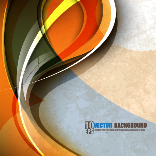 Set of ornate waves vector background 04