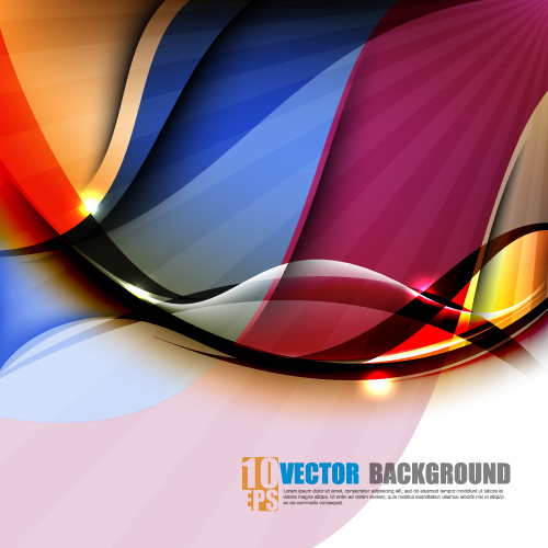 Set of ornate waves vector background 05