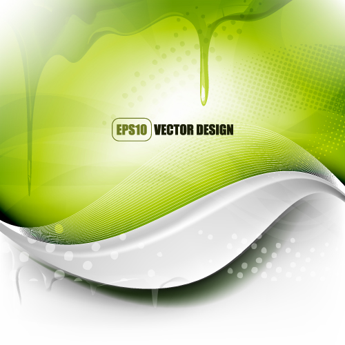 Set of ornate waves vector background 07