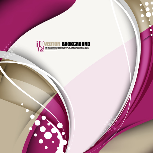 Set of ornate waves vector background 08