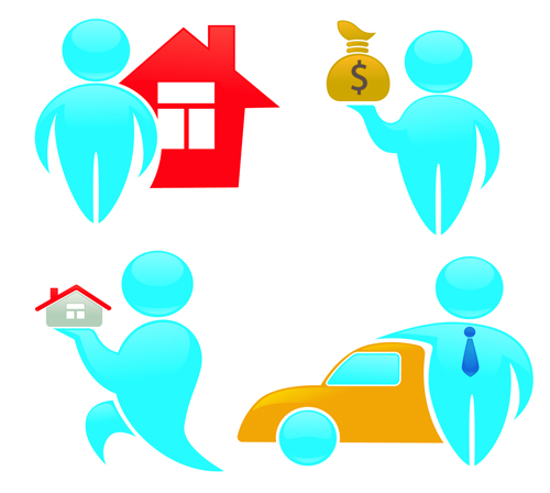 logos and symbol vector graphics 01 Shiny people logos and symbol vector graphics 01