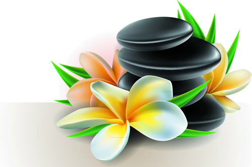 Vector set of spring flowers design graphics 07