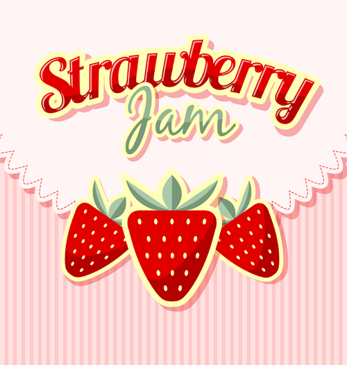 strawberries pink background 