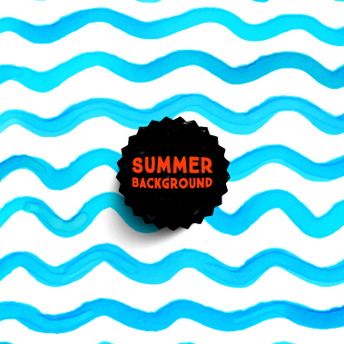 Summer watercolor pattern vector material 06