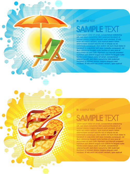 Travel with Abstract cards vector