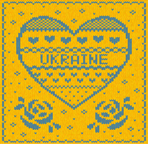 Ukraine style fabric background vector