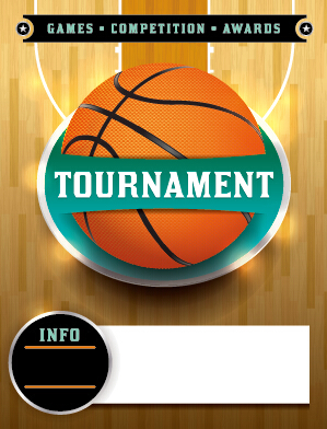 Vector poster sports tournament design set 04