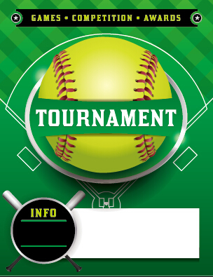 Vector poster sports tournament design set 05