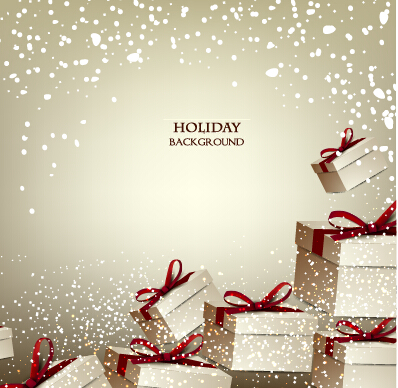 Vector xmas with new year art background set 06
