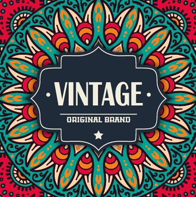 vintage pattern frame ethnic Backgrounds 