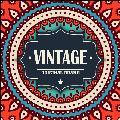 vintage pattern frame ethnic Backgrounds 