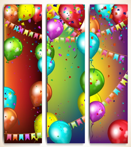 holiday colorful banner balloons balloon 