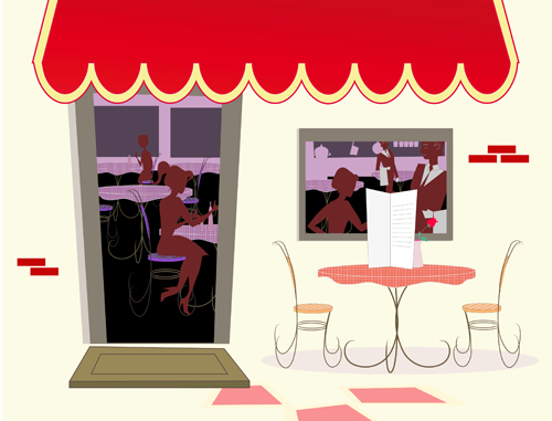 Elements of Different cafe deisgn vector 04