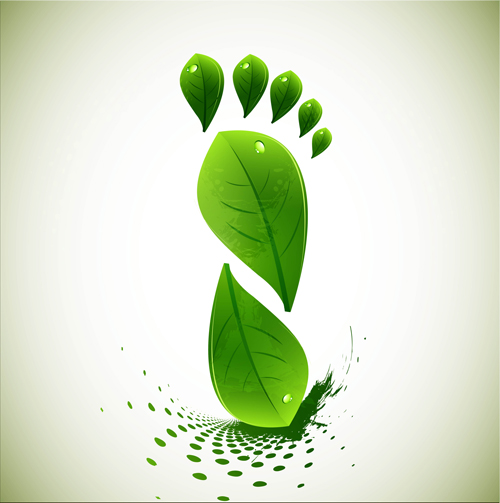 Spring Elements with Green background 01