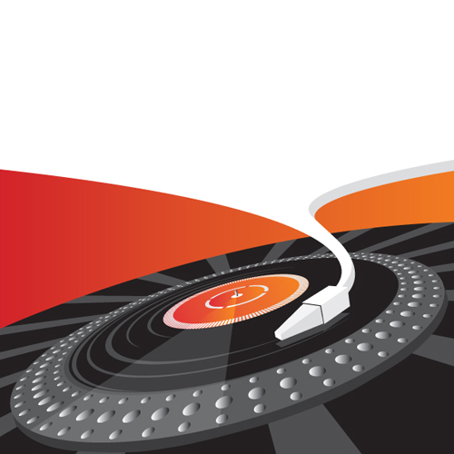Set of music elements vector graphic 03