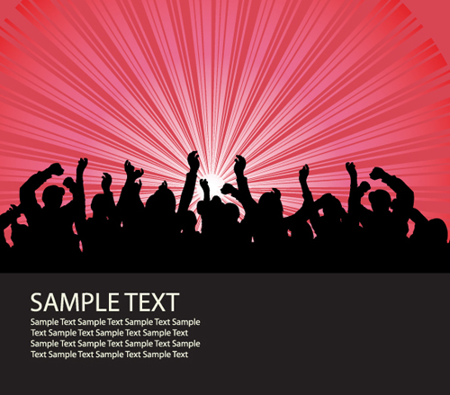 Set of music elements vector graphic 04