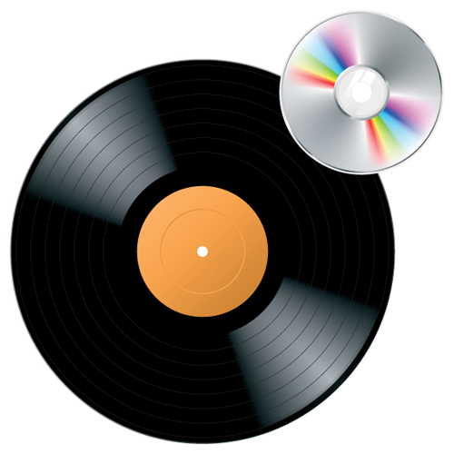 Set of music elements vector graphic 05
